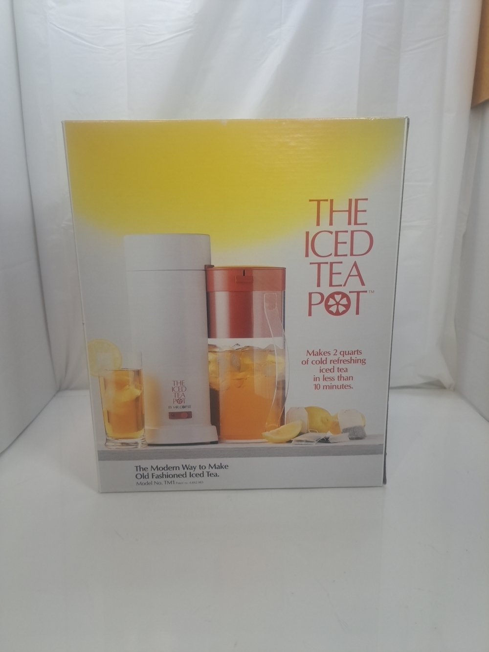 The Iced Tea Pot by Mr. Coffee Model TM1 Red Pitcher Vintage 1989 NEW OPEN BOX